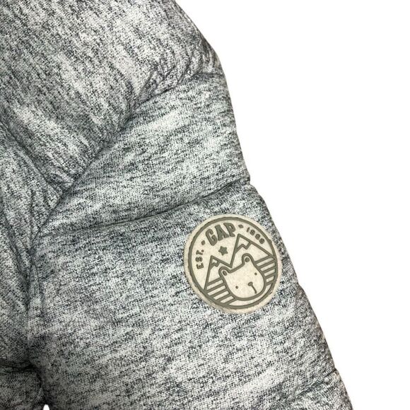 Baby Gap 0-6 Months Grey Down Insulated Bunting Snowsuit Fleece Booties Puffer - Picture 5 of 9